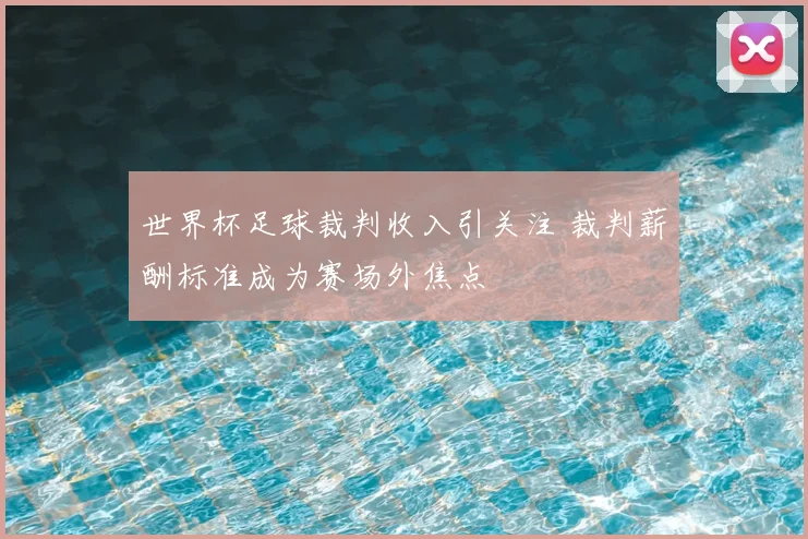 世界杯足球裁判收入引关注 裁判薪酬标准成为赛场外焦点