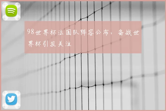 98世界杯法国队阵容公布，备战世界杯引发关注